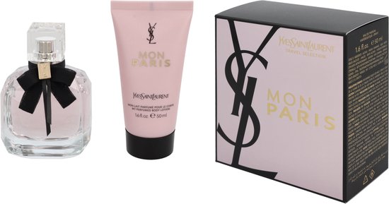 Yves Saint Laurent Mon Paris Giftset - 50 ml eau de parfum spray + 50 ml bodylotion - cadeauset voor dames