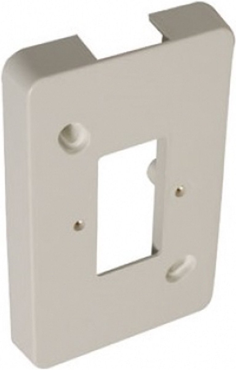 MONTAGEPLAAT MET GAT DUBBEL P25 WIT