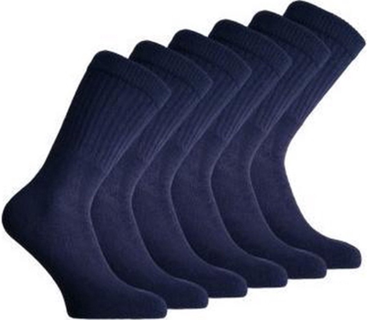 6 paar Bonanza werksokken - Light - Basic - Marine - Maat 43-46