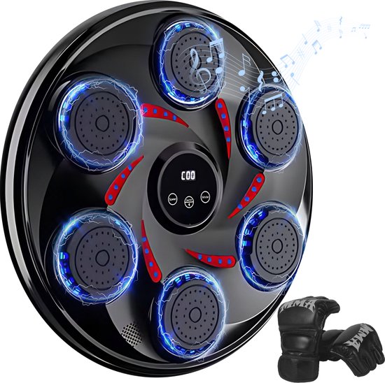 Gatson Premium Boxing Machine - Inclusief Bokshandschoenen - Bokszak - Boksmachine met Muziek - Boxing Bag - Boxmachine - Boksen en Trainen - Bokspaal - Boks - Volwassenen & Kinderen