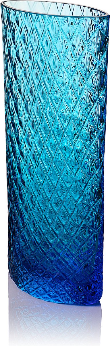 Handgemaakt kristallen Lilie vaas 300mm - Azure