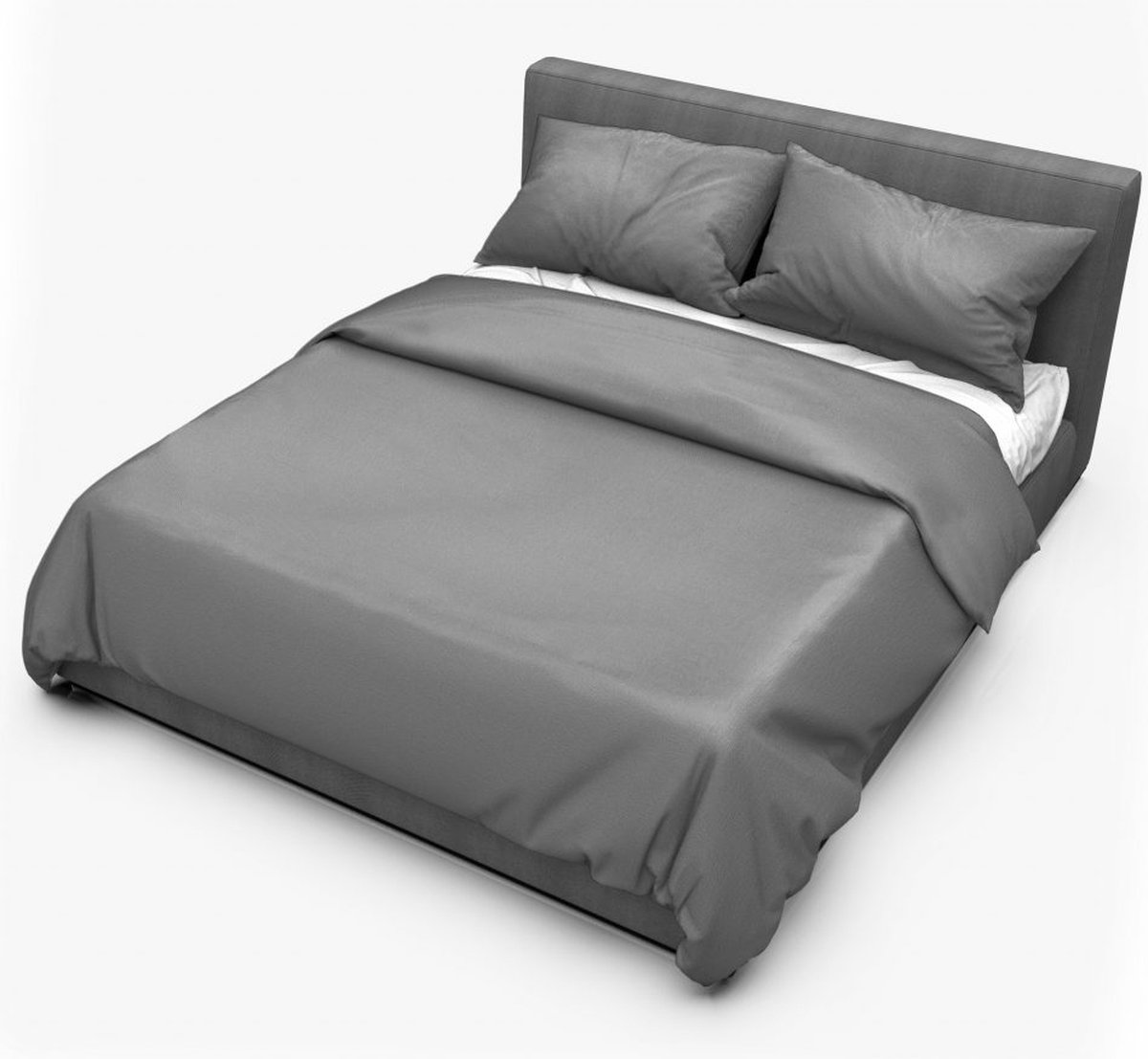 Dream Sheets Marrakesh - Dekbedovertrek 240 x 220/250 - Katoen Satijn - Tweepersoons - Lits jumeaux - Steel Grey - Grijs