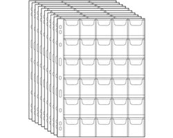 Lexium Munten Verzamelmap - Muntenalbum - Munten Verzameling Opbergsysteem - Munthouders - Muntenmap