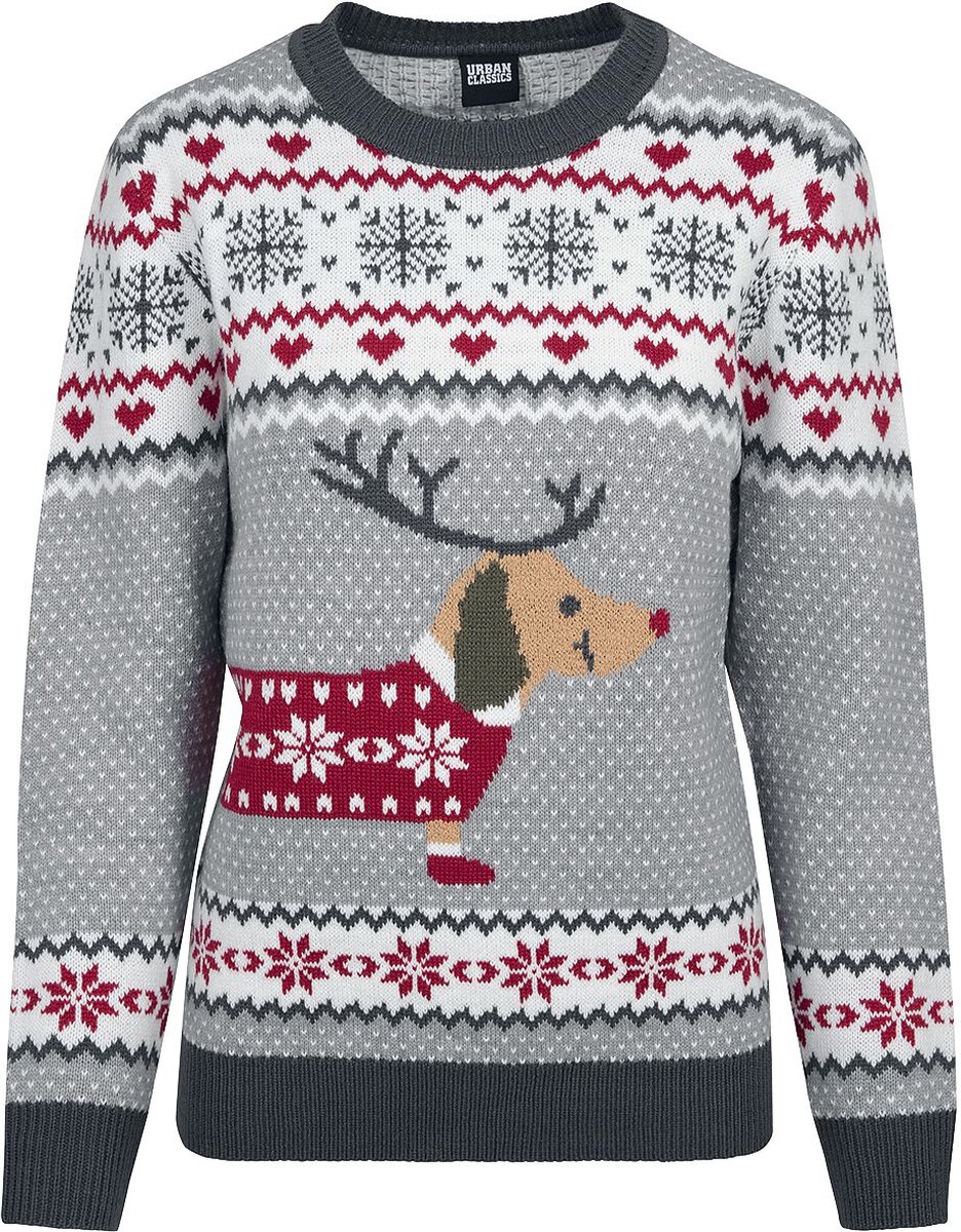 Urban Classics Sausage Dog Christmas Dames Christmas jumper 4XL Groen