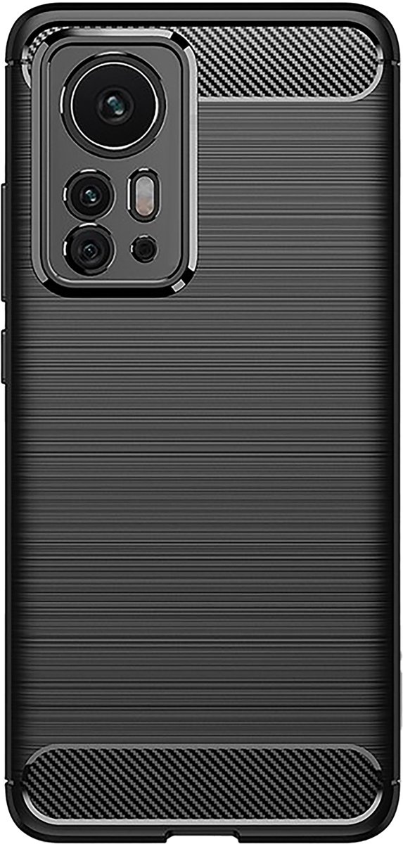 Cazy hoesje geschikt voor Xiaomi 12 Pro - Rugged TPU - Zwart