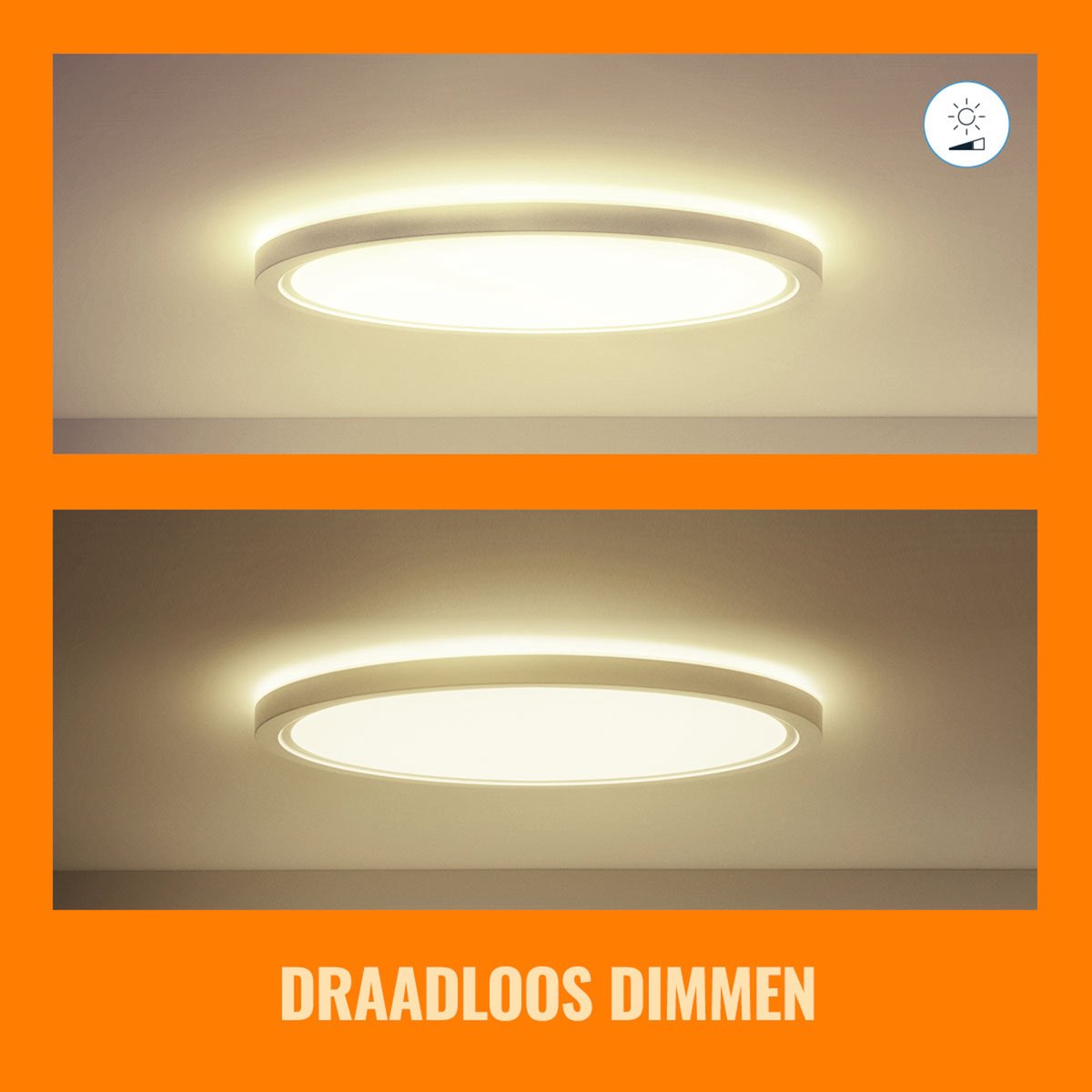 WiZ Plafondlamp SuperSlim - Diameter: 55 cm - Warm- tot Koelwit Licht