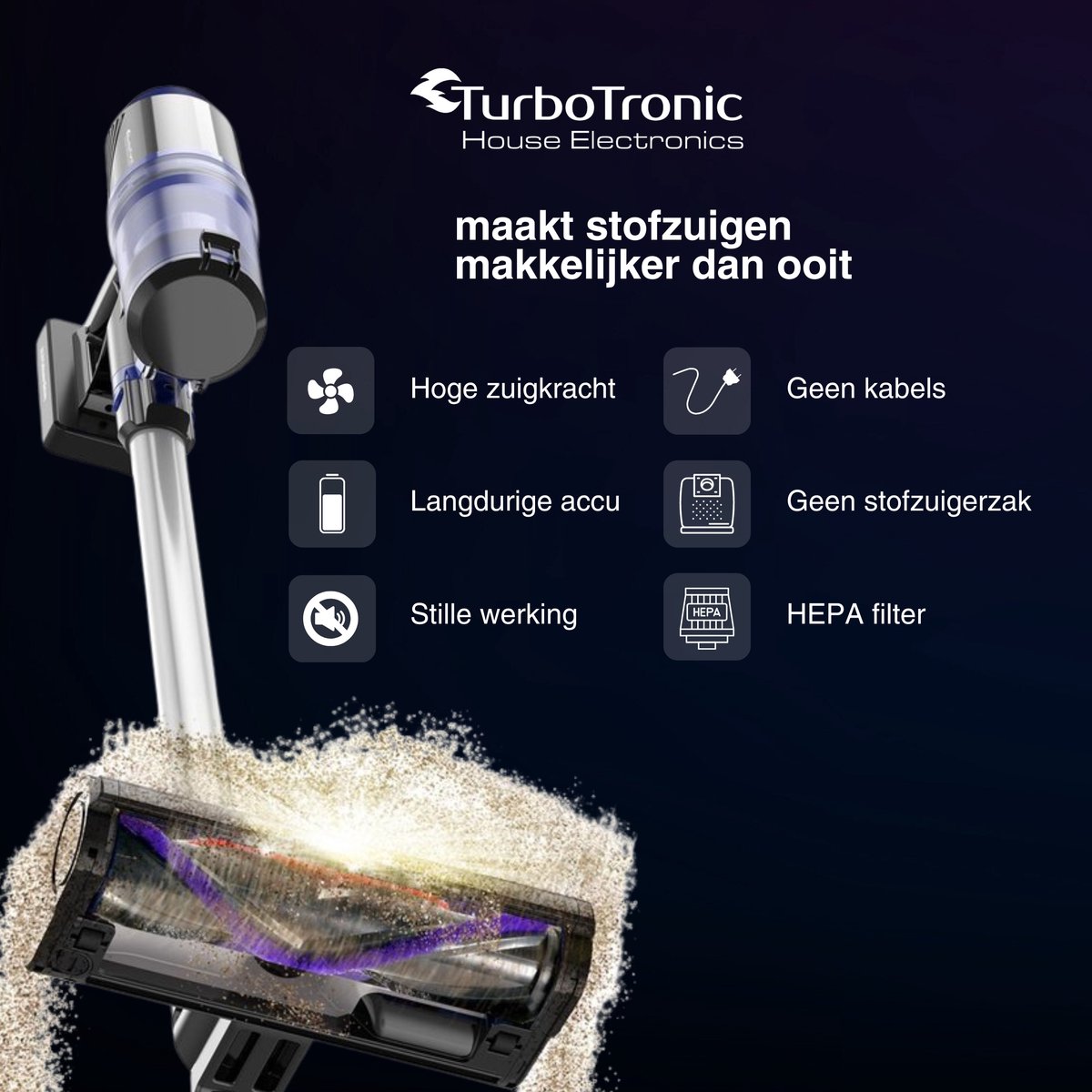 TurboTronic C27 Steelstofzuiger met Kruimeldief - Hoge - afbeelding 2