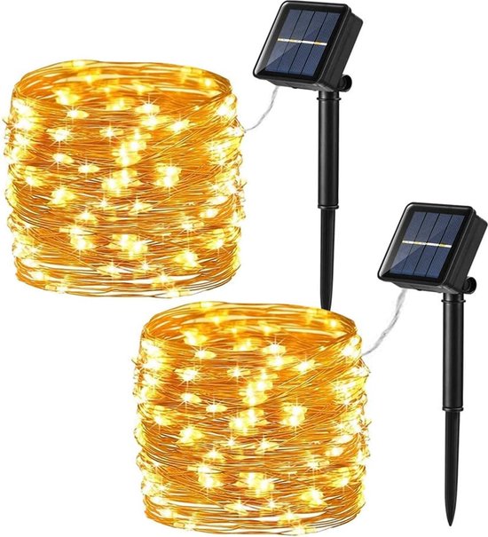 Shengruili Firefly Ledlampen op zonne-energie, 2 stuks, met 16 leds, IP65 waterdicht, tuindecoratie voor paden, binnenplaats, tuin, terras