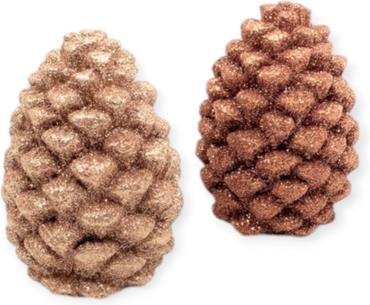 Daan Kromhout - Dennenappel - Set/2 - Koper en Nude - 9x9x13cm