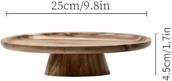 Taartplateau hout - Velvet Green | Verhuur & Styling