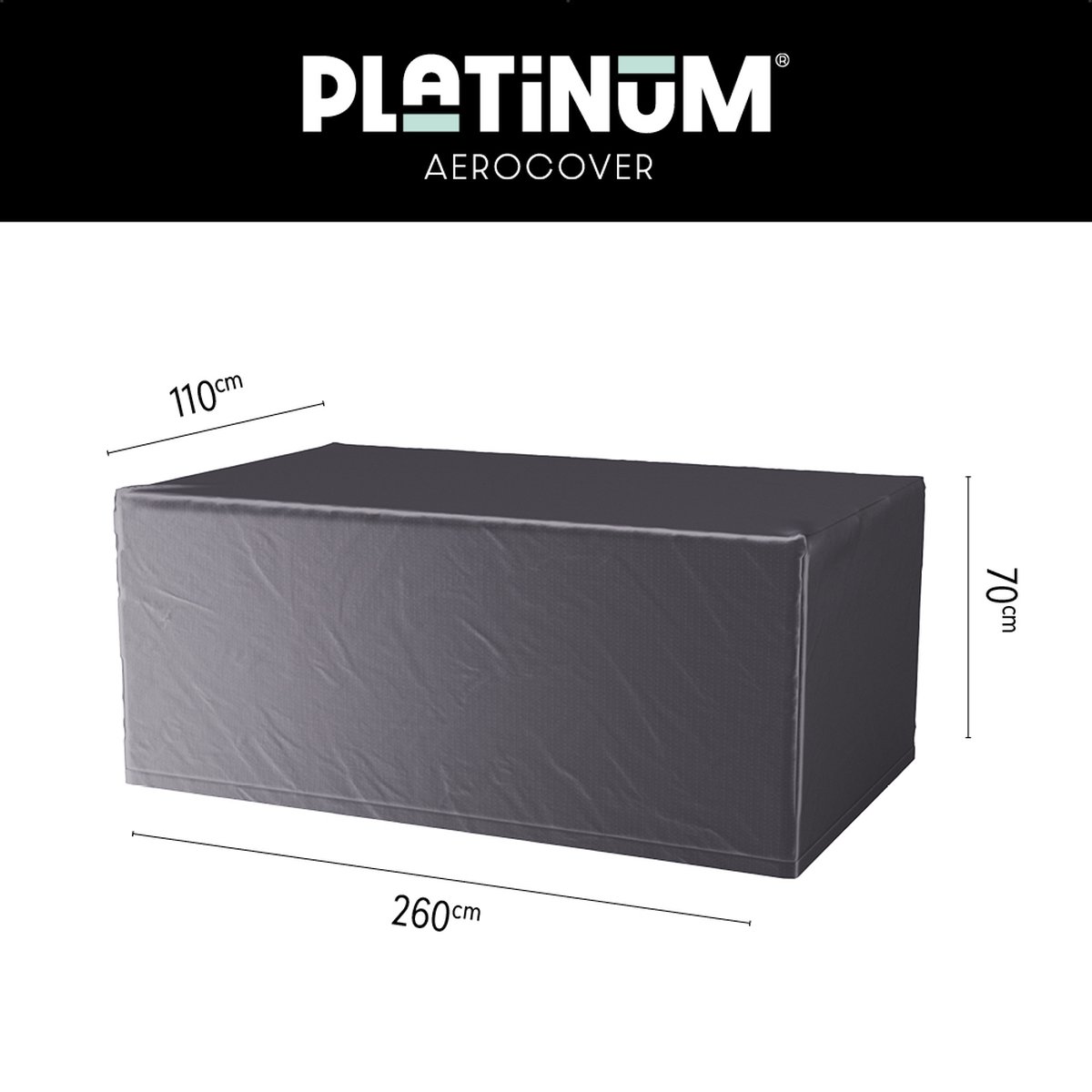 Platinum AeroCover - Tuintafelhoes - 260x110xH70cm - Ademend - Waterproof - Hoge kleurechtheid
