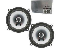 Rocx 2 weg luidspreker set Diameter 130 mm Vermogen 80 Watt inclusief bevestigingsmateriaal | Auto speaker | Autospeaker | Luidspreker | Geschrikt voor Auto