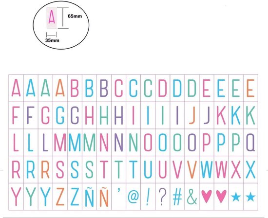 Lowercase letter set - letters, numbers & symbols - black - pastel ...