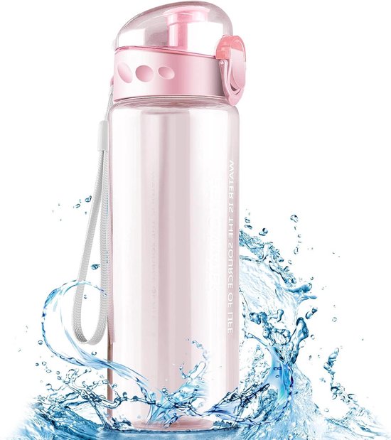 Bouteille d'eau de sport 780 ml - Sans BPA - Anti-fuite - Rose - pour le sport, la salle de sport, le cyclisme, l'école