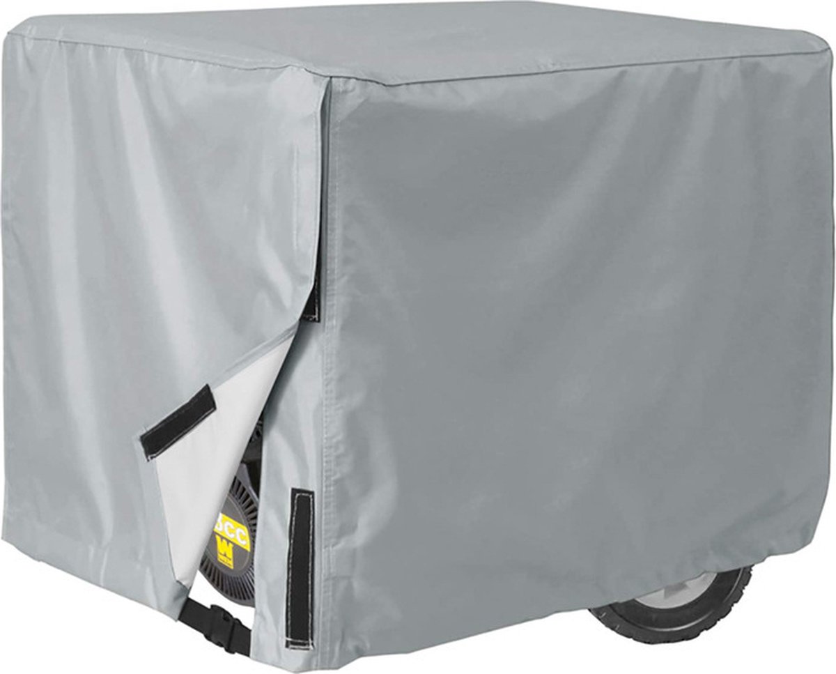 Waterdichte universele generatorafdekking, stofbeschermingsafdekking Machine-uitrustingsafdekking - voor de meeste generatoren (66*51*51cm) - grijs