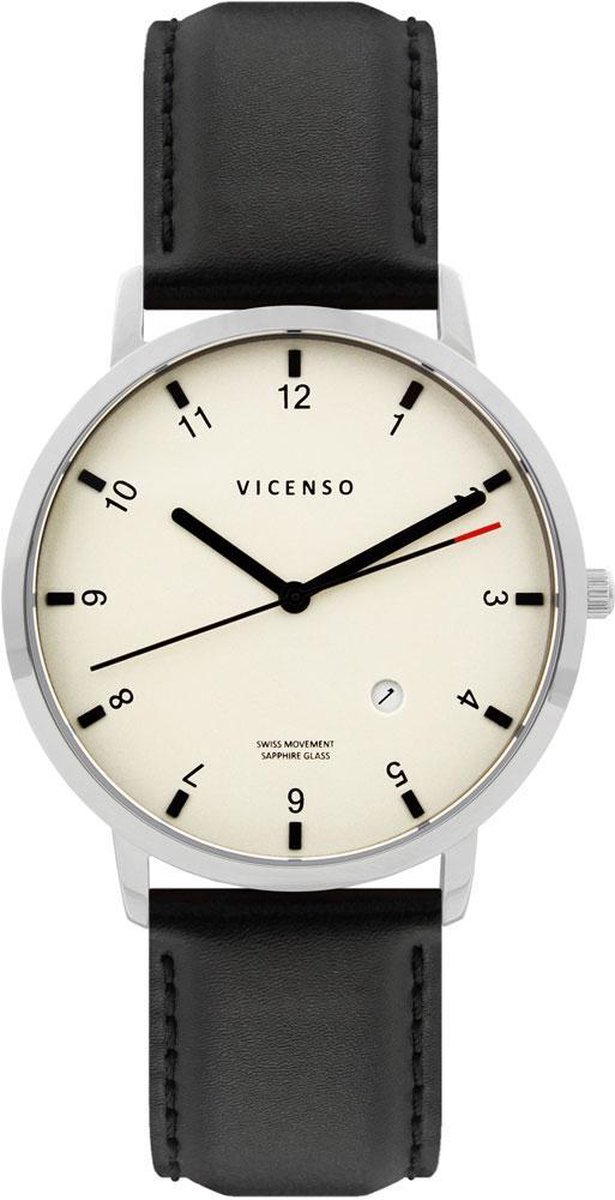 Vicenso Rome VI10017 Zilver Wit-Zwart