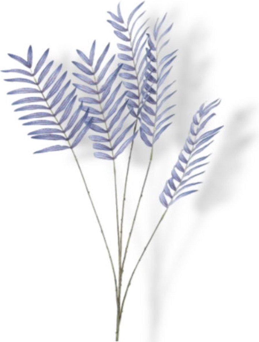 Buitengewoon Boet Kunsttak Varen leaf spray Mirja blue 93 cm Buitengewoon de Boet blauw
