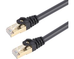 Câble internet By Qubix - Câble Ethernet cat 8 - 2 mètres - RJ45 - noir - Câble réseau LAN - Câble UTP