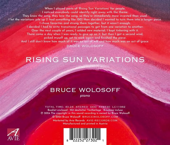 Bruce Wolosoff: Rising Sun Variations