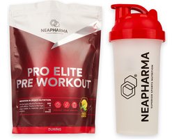 Neapharma Pre Workout - zeer effectief - No crash formule - 300g - 30 porties - PUMP boost - Fresh lemon smaak - Alles-in-één: Citruline, arginine, Beta alanine, tyrosine, Taurine, Glutamine