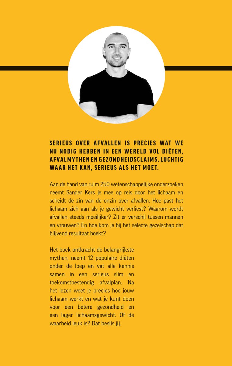 Serieus over afvallen - We geloven alles behalve de waarheid - back cover