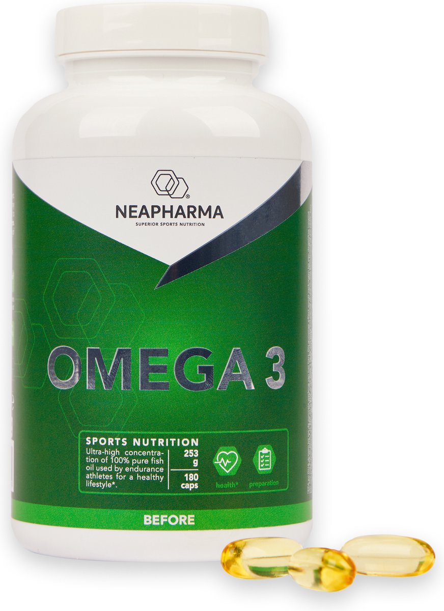 Goedkoopste Neapharma Omega 3 capsules met pure visolie - 180 capsules - 1050mg EPA, 750mg DHA - smaakloos & licht verteerbaar