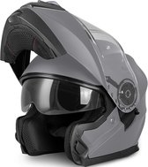 VINZ Santos System Casque / Casque de moto / Casque de scooter - Titane mat