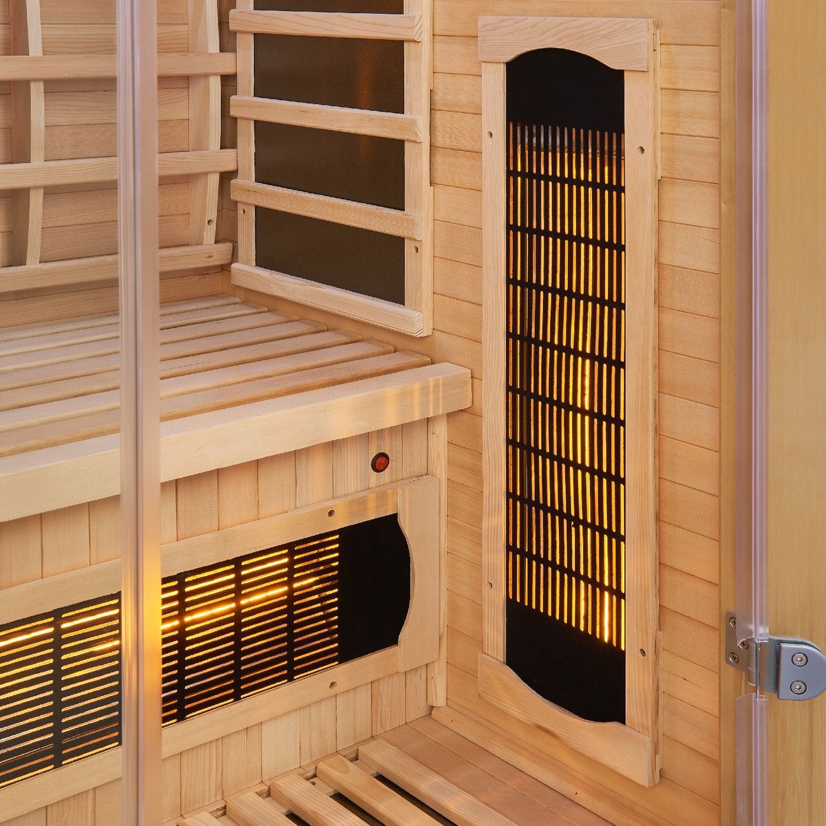 Infraroodcabine / Sauna Kiruna - 90x90x190 - Incl. LED & Bleutooth Radio thumbnail 2