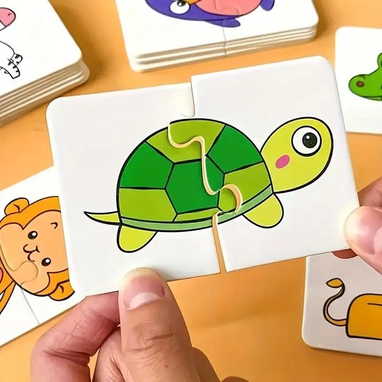 4-in-1 Educatieve Puzzelset voor Kinderen - Dagelijkse Voorwerpen, Voertuigen, Groenten, Fruit en Dieren - 64-delige Match Puzzel - Ontwikkeling van Hand-oog Coördinatie en Cognitieve Vaardigheden - Geschikt voor Kinderen van 0-3 Jaar van $ — afbeelding 5