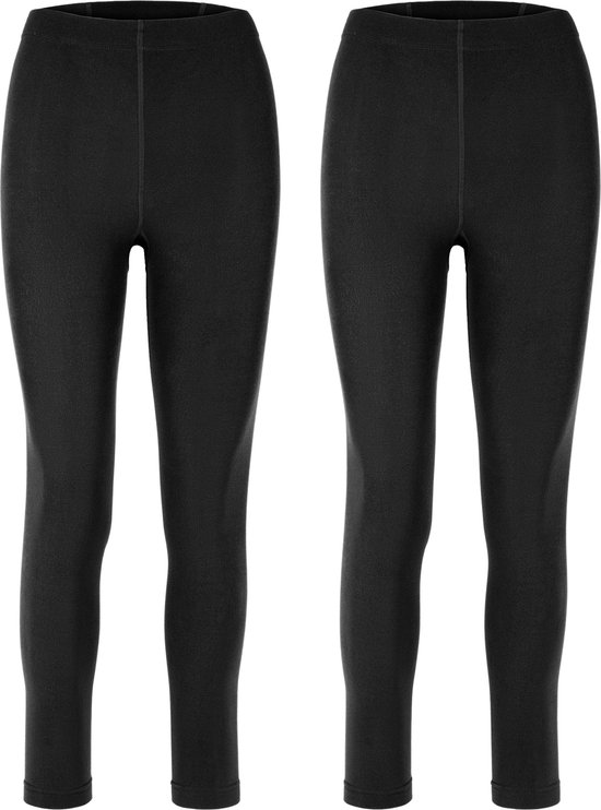 Merry Style Dames Thermische Legging - Vrijetijdsbroek - Lang - Sporbroek - Skibroek - Mosterd - 2-Pack - MS-ATX-441-Leg-2B - Zwart/Zwart - 3XL-4XL