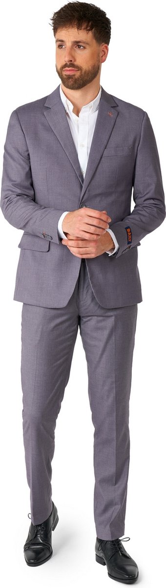 OppoSuits Daily Dark Grey - Casual Heren Pak - Grijs - Maat EU 56