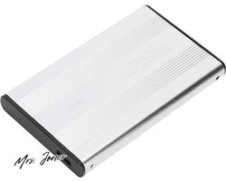 Mrs. Jones Draagbare Externe Harde Schijfbehuizing USB2.0 Draagbare HDD/SSD Harde Schijf voor Laptops/OS X Externe Gegevensopslag Plug-and-play HDD 2TB Zilver .