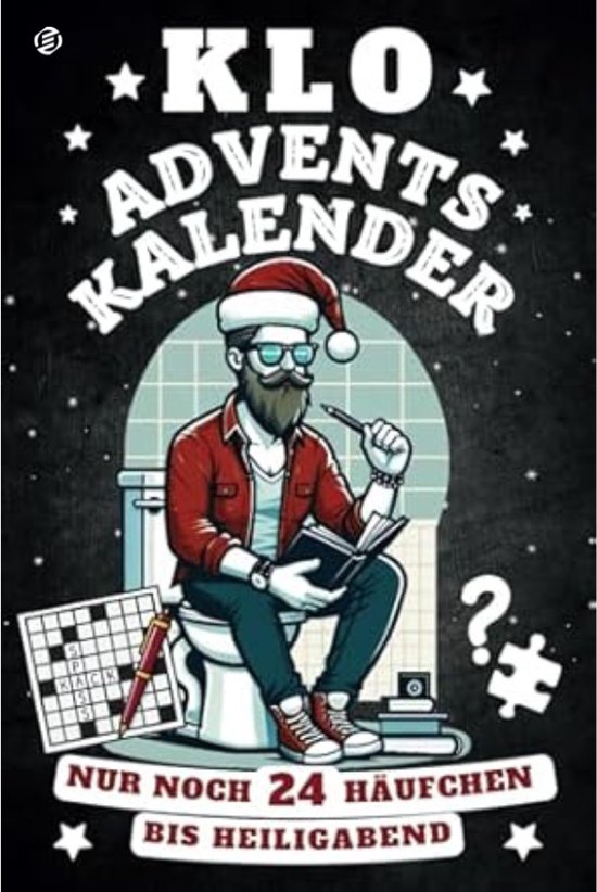 "Equivera adventskalender 2024 - Adventskalender voor het Toilet - Nog 24 Dagen tot Kerstmis - Puzzels Spreuken en Fun Facts - Cadeau voor Mannen Vrouwen en Mensen met Humor "