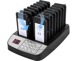 Oproepsysteem horeca - 500 meter - Pager - Restaurant pieper - Draadloze Buzzer systeem - 16 Stuks
