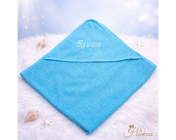 Kraamcadeaus - Hawsaz.nl cadeau - Badcape - Baby handdoek - Badcape met naam - Babyverzorging - Geboortecadeau - Bad en douche - Borduren met naam - Gepersonaliseerd - Babycadeau met naam - Badcape - genderneutraal baby cadeau - Tweeling cadeau