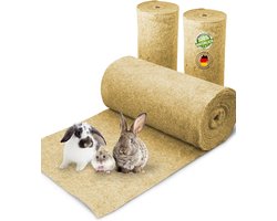 Knaagdierentapijt Hennep - Hennepmat Kleine Dieren - Kooibodem Bedekken - 100% Natuurlijk Materiaal - 10m x 80cm - Natuurlijk
