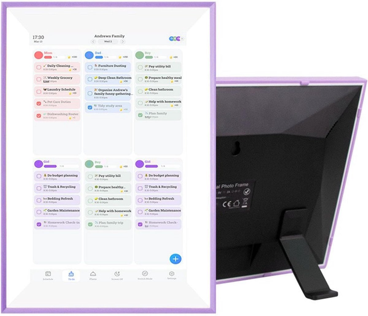 Digitale Agenda - Familie Planner - Thuis Organiseren - 10.1 Inch Touchscreen - 35 x 22 x 4 cm