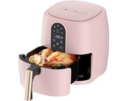 Multifunctionele Airfryer - Slimme Friteuse - Gezond Koken - Digitale Touch Bediening - 6L Grote Capaciteit - Roze