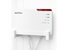 Alvora muurbeugel geschikt voor FRITZ!Box 5690 Pro - Router wandhouder - Modem houder - Wit