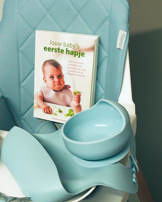 Babley Startbundel Baby-Led Weaning / Rapley-methode Blauw - Meegroeistoel, Spatmat, Siliconen Kinderserviesset & BLW Handboek - Compleet startpakket voor vaste voeding - 6–36 maanden van Merkloos — afbeelding 2