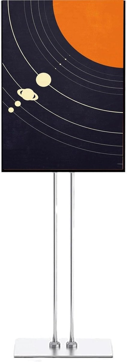 Reclamebord Standaard - Displaystandaard Menubord - Presentatie Promotie - Verstelbaar Frame - 60 x 70 cm - Zilver