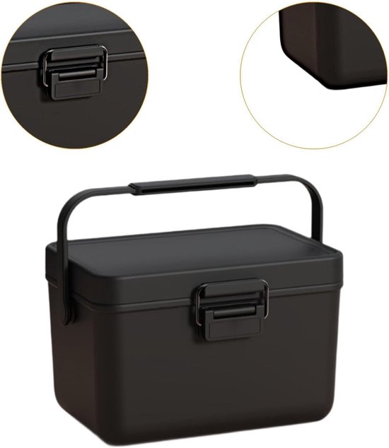 Geïsoleerde Koelbox - Draagbare Koelbox - Eten Warm Houden - Compact Ontwerp - 3.8 Liter - Zwart — afbeelding 3
