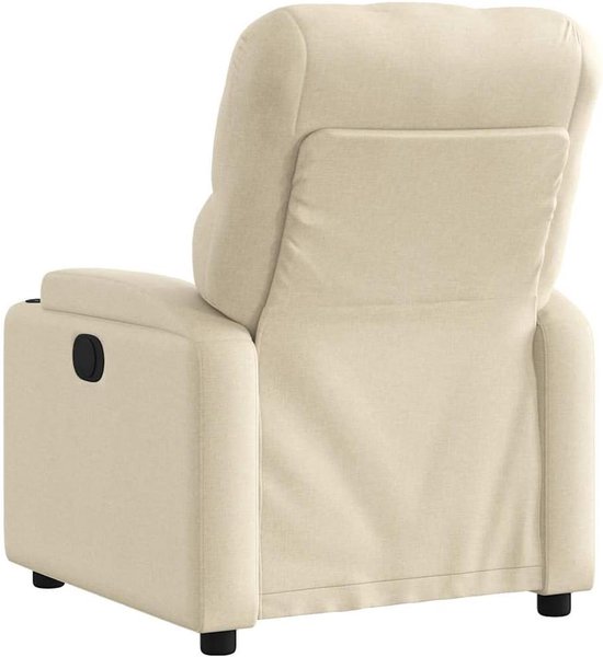 Verstelbare Fauteuil - Comfortabele Stoel - Ontspannen Zitten - Handmatige Verstelling - 86x74x93 cm - Crèmekleurig — afbeelding 5