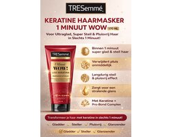 STIJL HAREN IN 1 MINUUT  Intensief WOW Haarmasker met Gehydrolyseerde Keratine & Pro-Bond Complex – Herstel, Voed & Versterk je Haar Direct  – 170 ML voor Zacht, Glanzend en Gezond Haar!  Perfect voor Elke Dag!