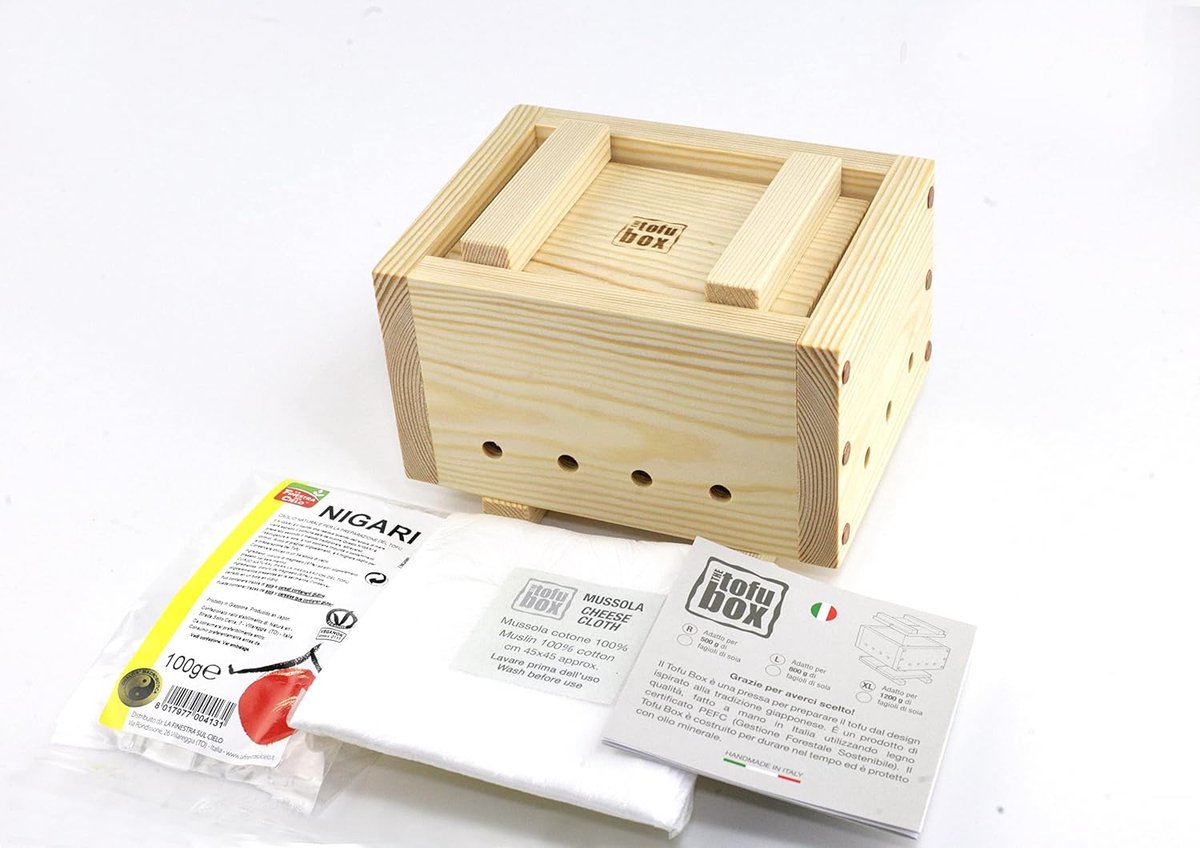 Tofu Maker Kit - Tofu Pers - Zelf Tofu Maken - Handgemaakt in Italië - Voor 500g Tofu