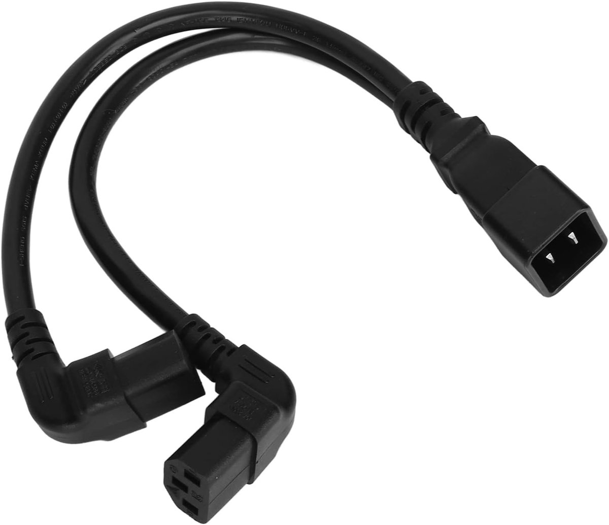 Voedingskabel Splitter - Y Kabel - Apparaten Aansluiten - Haakse Stekkers - 032 Meter