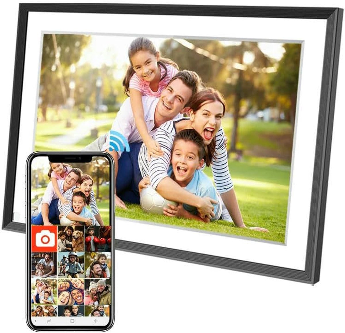 Digitale Fotolijst - Smart WiFi Display - Foto's Delen - 32GB Intern Geheugen - 10.1 Inch HD