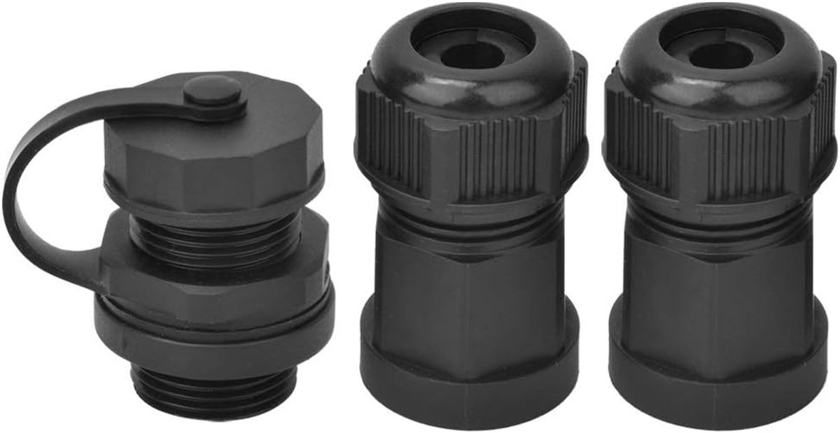 Netwerkkabelaansluiting - RJ45 Connector - Waterdichte Verbinding - IP67 Bescherming - 8P 8-pins - Zwart