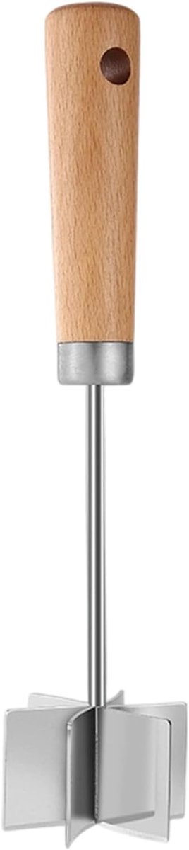 Gehakt Hakker - Groentehakker RVS - Maaltijd Bereiding - Houten Handgreep - 27x6.5 cm