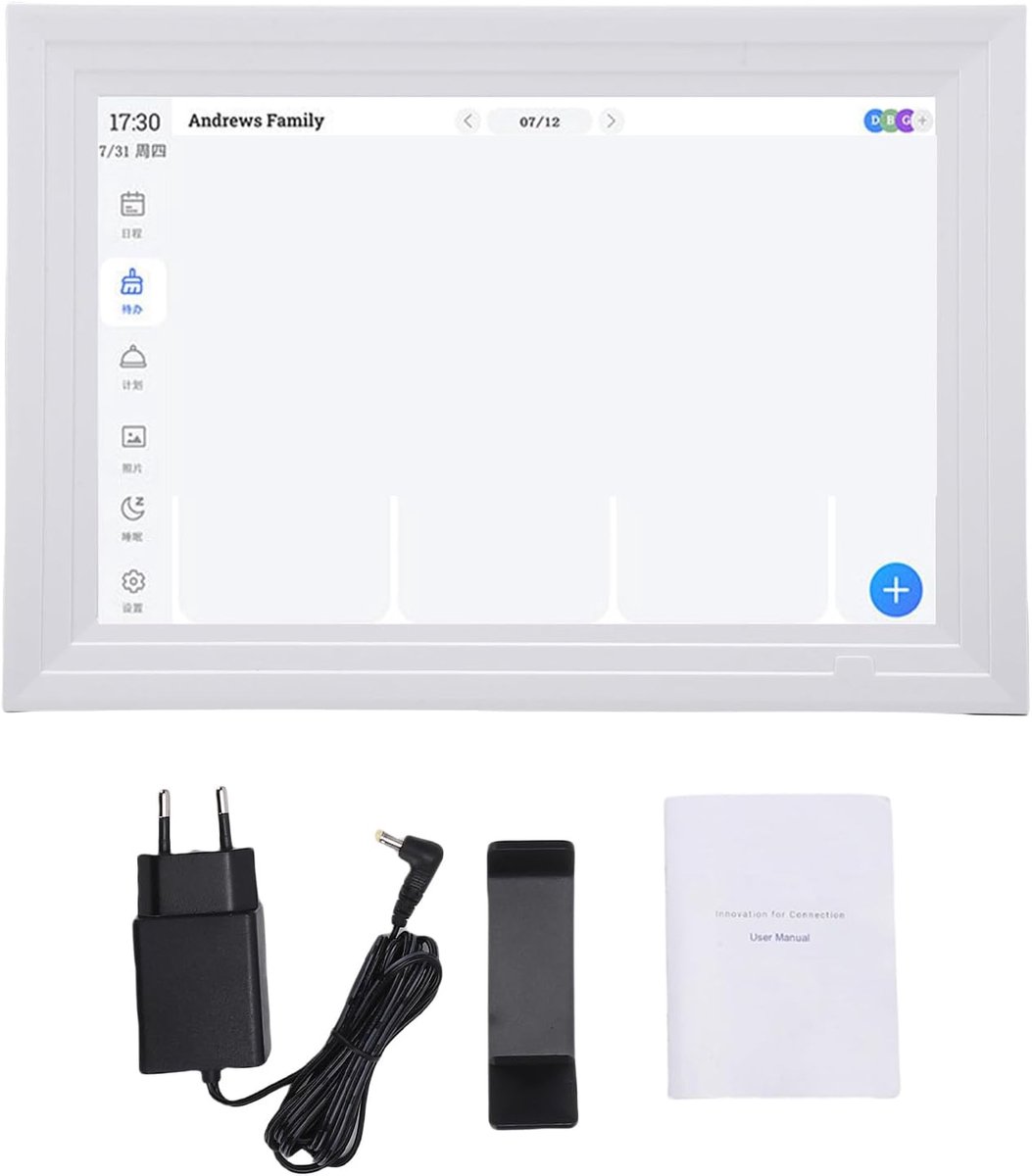 Digitale Kalender - Slimme Planner - Gezinsorganisatie - IPS Touchscreen - 10.1 Inch - Wit